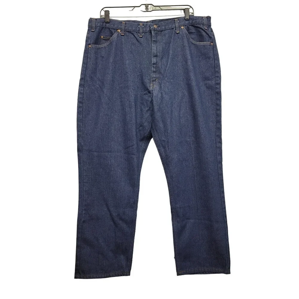 Mutual Weave Mens 42X30 PolyCotton Straight Leg Denim Blue Jeans w Pockets